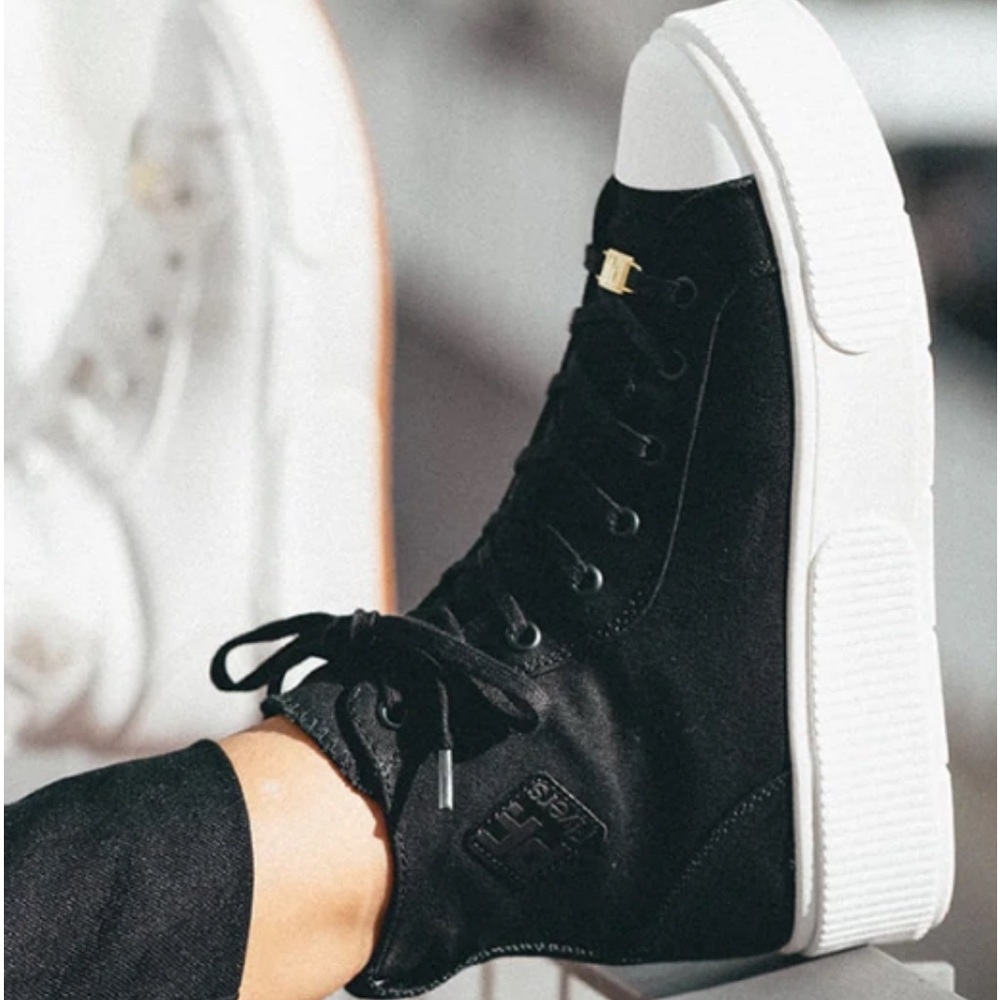 PF Flyers - Allston Hi Top Platform Canvas Sneakers